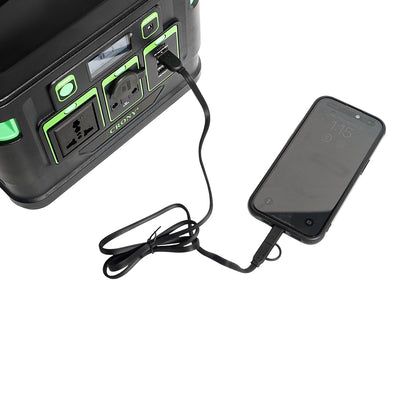 محطة طاقة محمولة CRONY GPS300 بقدرة 300 واط مع بطارية ليثيوم احتياطية وشاشة LCD