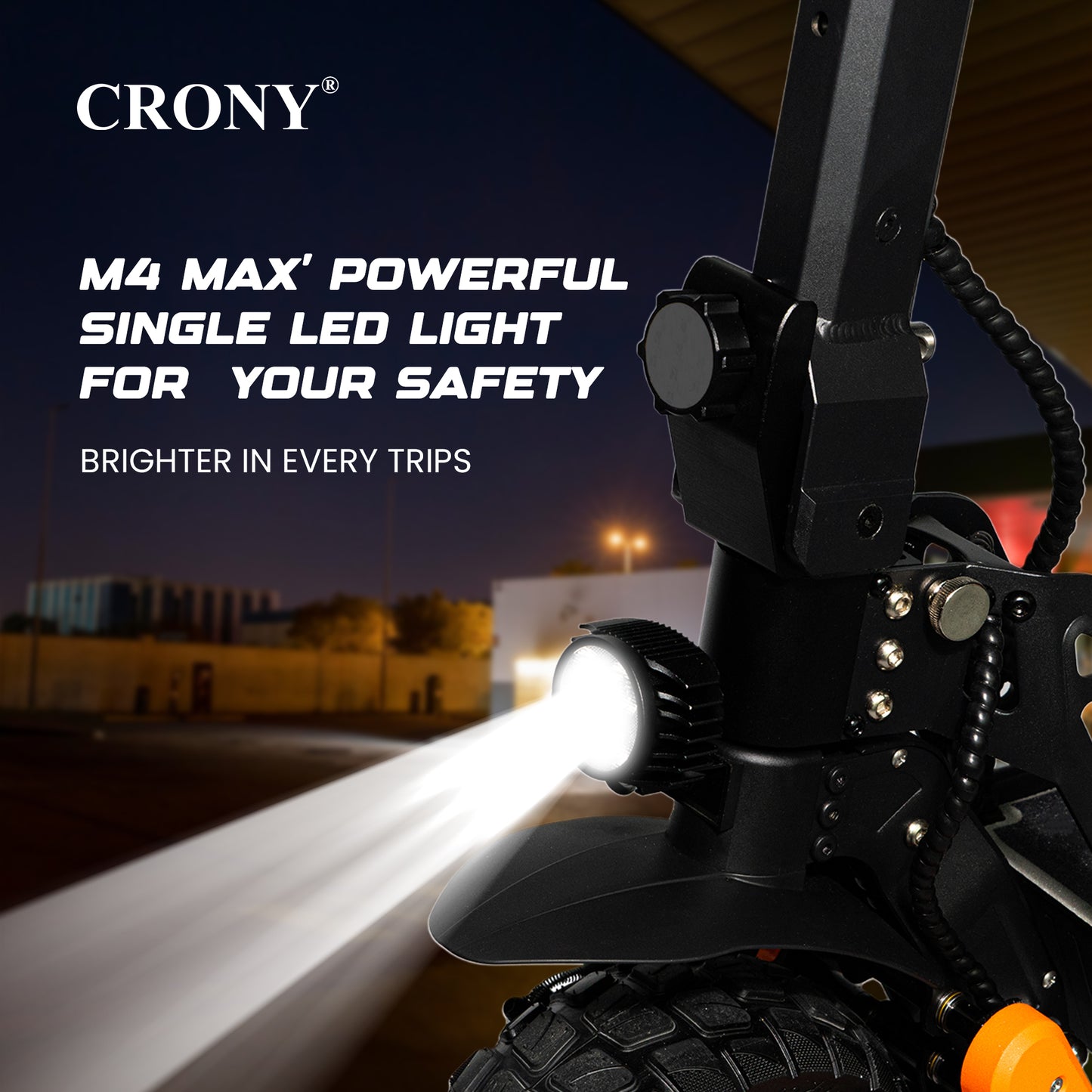 سكوتر كهربائي قابل للطي CRONY M4 Max مع تعليق أمامي/خلفي مصمم