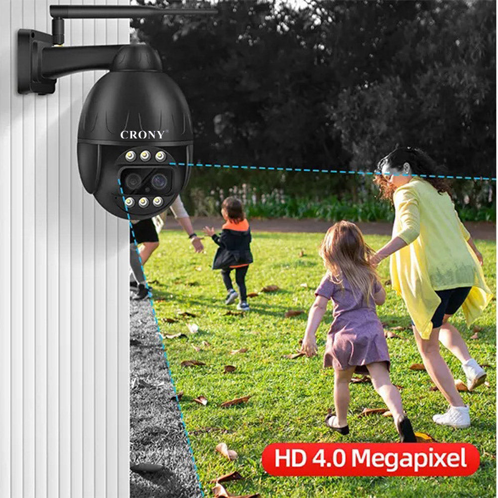 كاميرا CRONY VST-DL26G-3IN1-4MP-10X 4G بعدستين 4K واي فاي/لان/4G GSM بان وتيلت وزوم كاميرا أمان ذكية