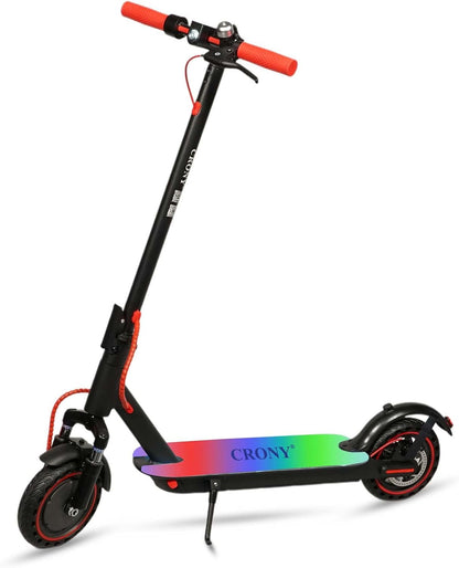 سكوتر كهربائي قابل للطي CRONY M365 مع تعليق أمامي وأضواء LED ملونة على السطح 7 ألوان للبالغين والأطفال