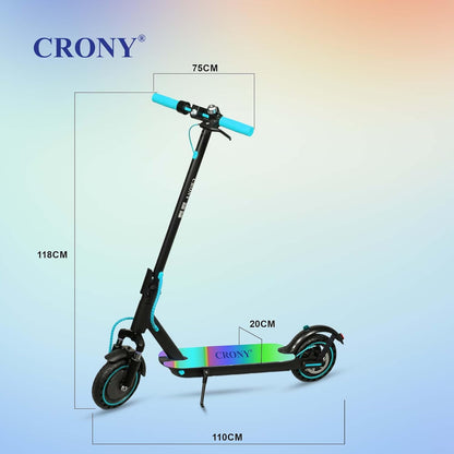 سكوتر كهربائي قابل للطي CRONY M365 مع تعليق أمامي وأضواء LED ملونة على السطح 7 ألوان للبالغين والأطفال