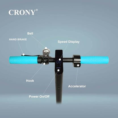 سكوتر كهربائي قابل للطي CRONY M365 مع تعليق أمامي وأضواء LED ملونة على السطح 7 ألوان للبالغين والأطفال