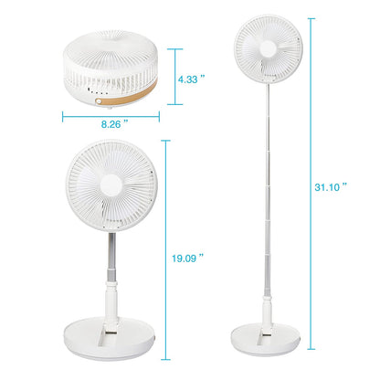 KY-19107 مروحة مكتبية تلسكوبية صغيرة قابلة للتمديد، مدمجة، قابلة للطي، وطاولة سطح مكتب