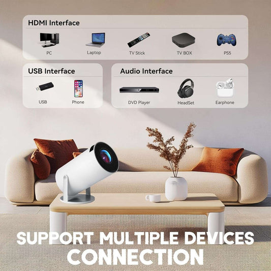 جهاز عرض الألعاب CRONY HY-300A بتركيز تلقائي 180° جهاز عرض فيديو منزلي محمول