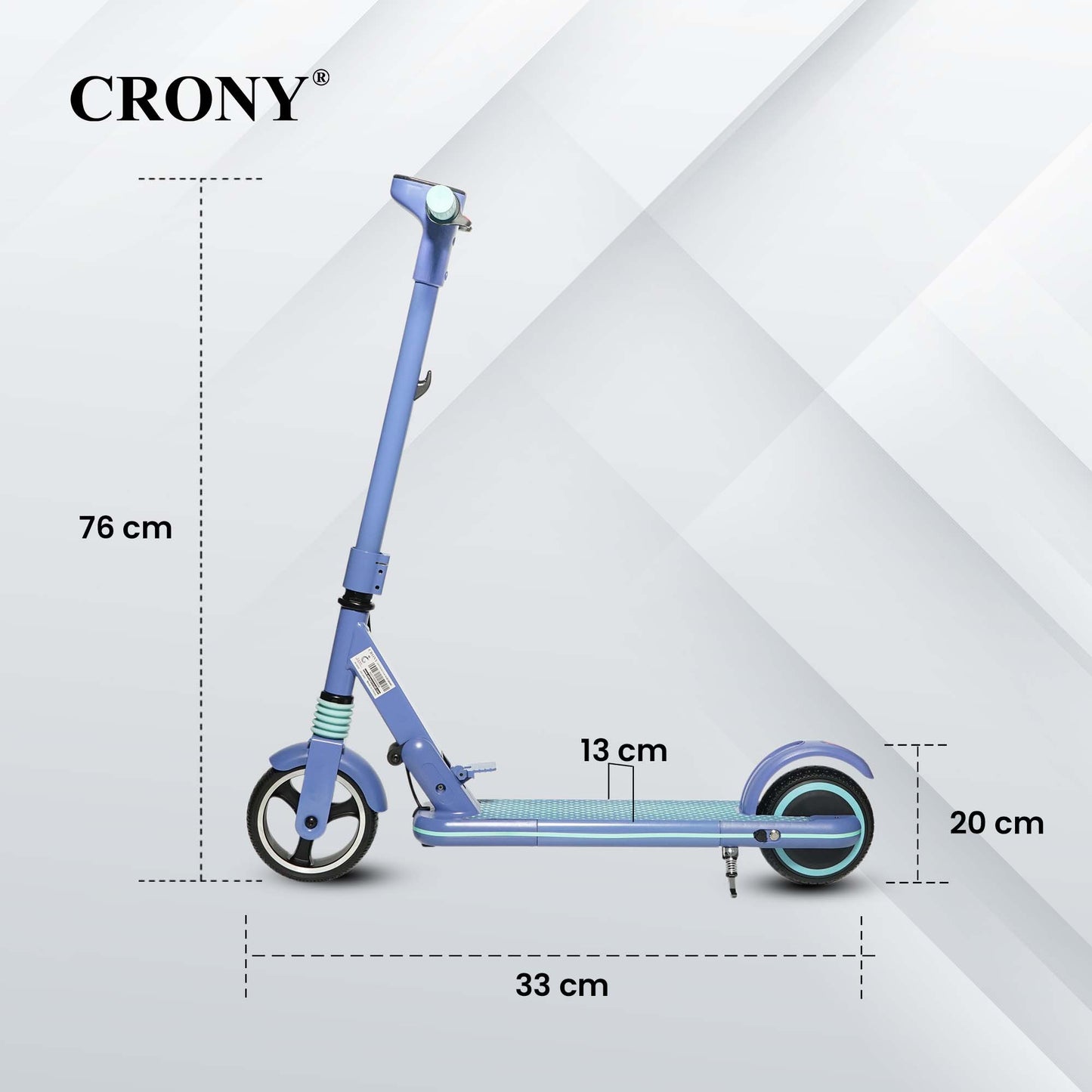سكوتر كهربائي للأطفال CRONY JL019-01 شاشة LED هيكل قابل للطي بخطوة واحدة