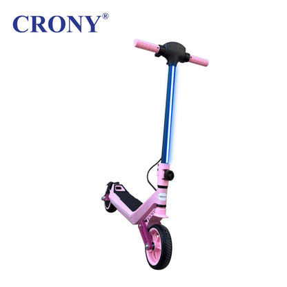 CRONY E72 Dual-Shock Electric Scooter for Kids, Pink, 150W Motor, 24V 2.6Ah Battery, 8-12KM/H Speed, 5-10KM Range, Front & Rear Suspension, LED Display, Easy Folding, 1 Year Motor Warranty