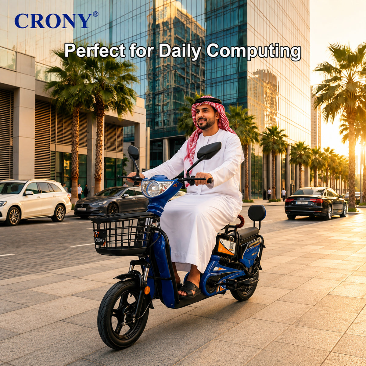 دراجة كهربائية CRONY W6 بعجلات 14 بوصة سكوتر كهربائي