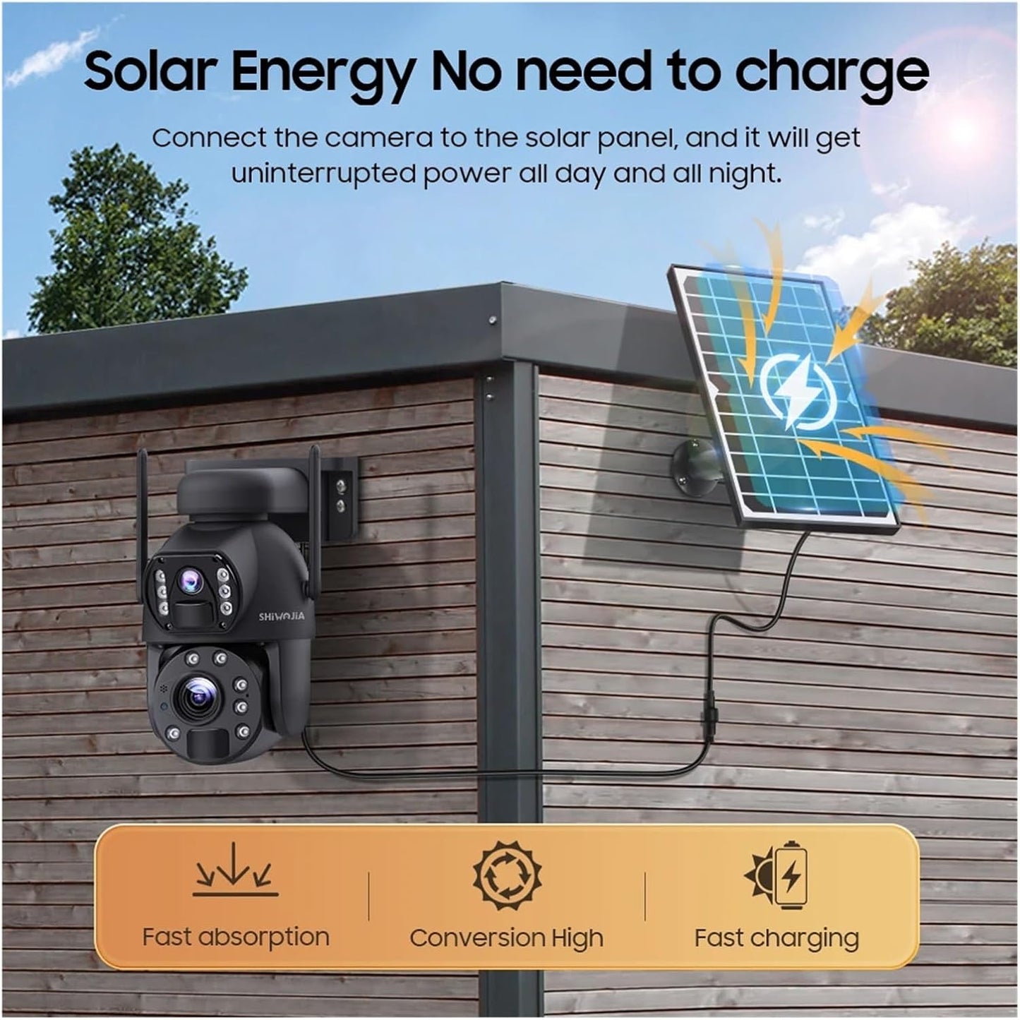 كاميرا بطارية شمسية منخفضة الطاقة CRONY ST-598-8M-20X-4G