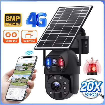 كاميرا بطارية شمسية منخفضة الطاقة CRONY ST-598-8M-20X-4G