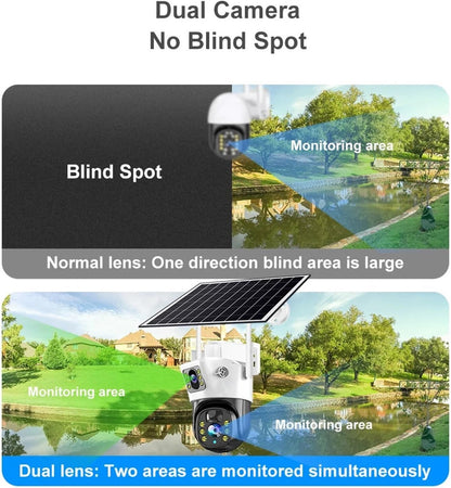 كاميرا شمسية CRONY VCS09 4G WIFI كاميرات أمان خارجية كاميرات خارجية لاسلكية بدقة 4MP/8MP عالية الوضوح كاميرا PTZ شمسية IP مزودة ببطارية مدمجة كاميرات مراقبة فيديو