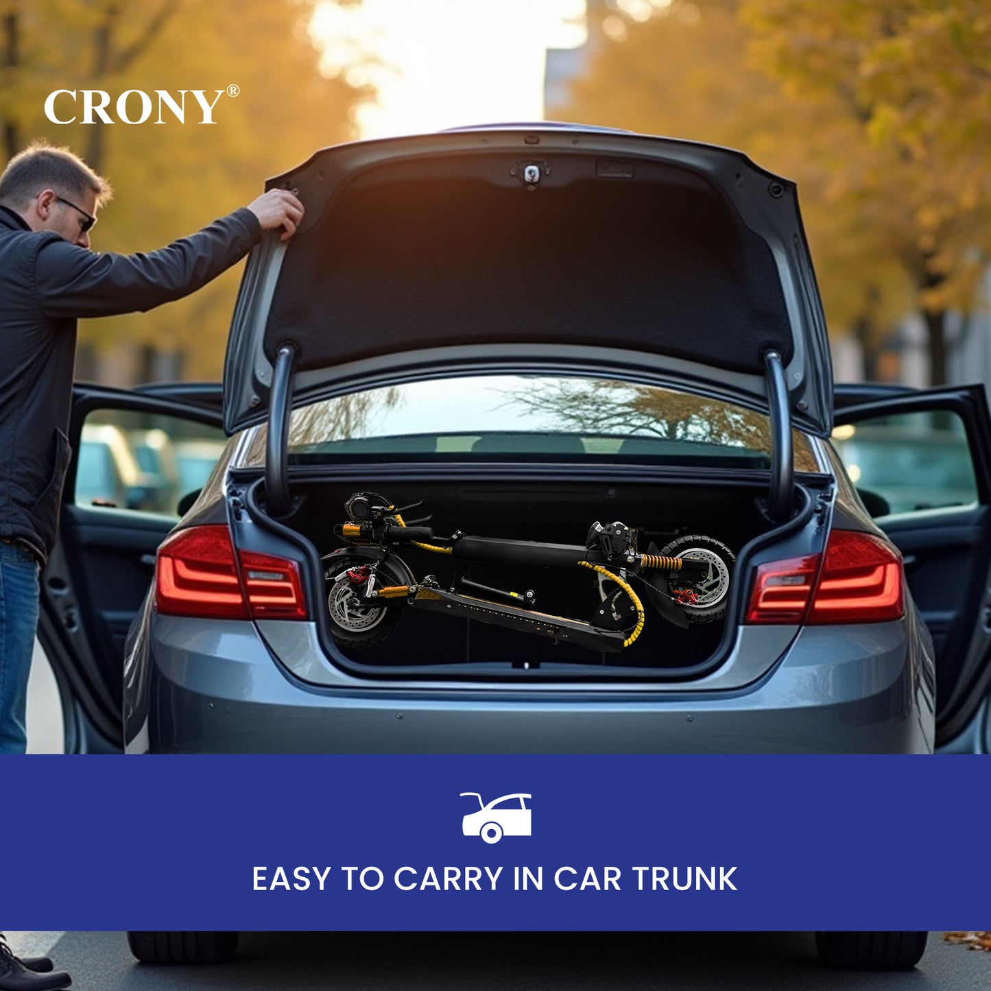 كروني V10+ برو سكوتر كهربائي بعجلات عريضة 10 إنش وتكوين عالي