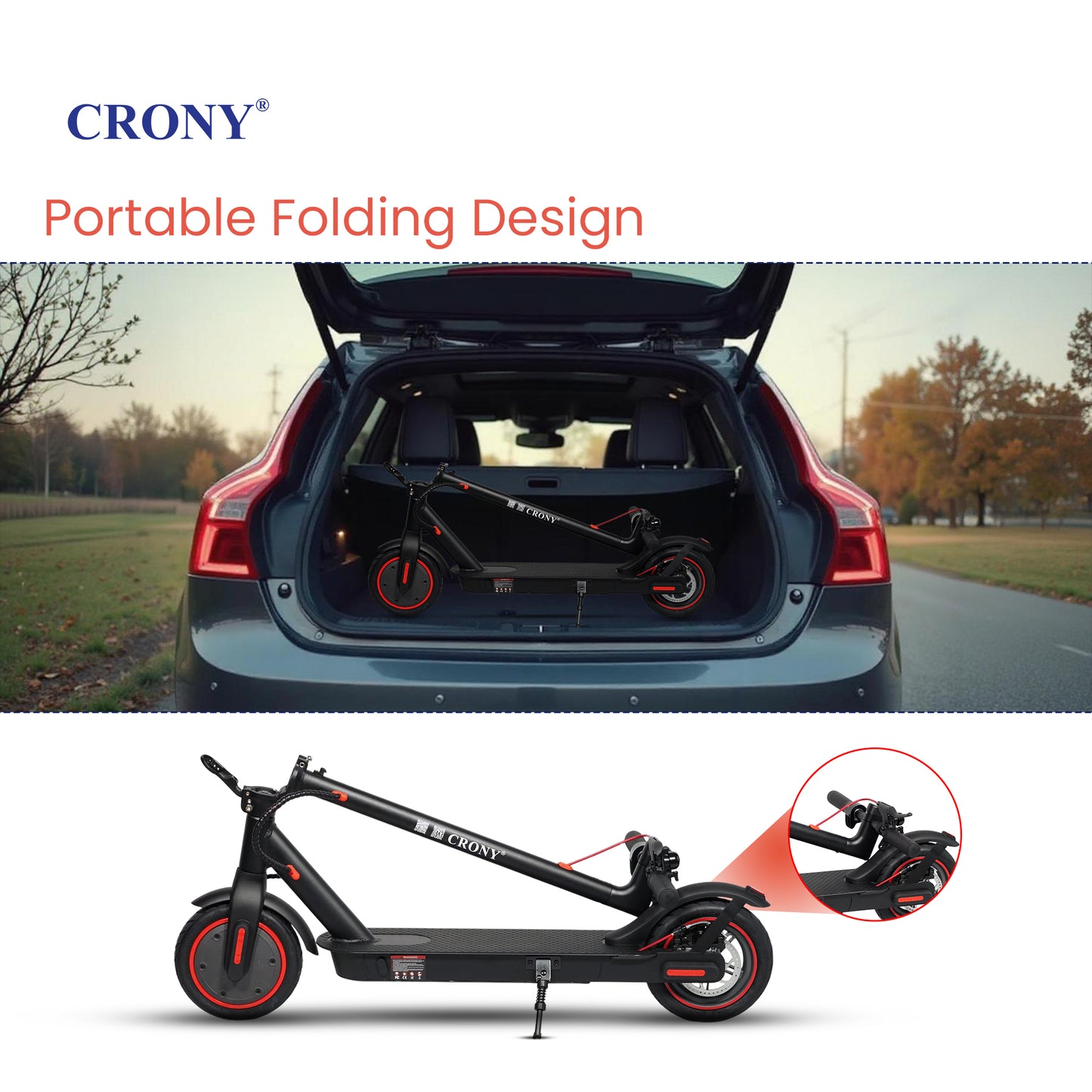 سكوتر كهربائي قابل للطي CRONY M365 سكوتر خفيف الوزن للكبار والأطفال