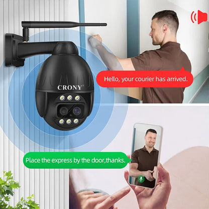 كاميرا CRONY VST-DL26G-3IN1-4MP-10X 4G بعدستين 4K واي فاي/لان/4G GSM بان وتيلت وزوم كاميرا أمان ذكية