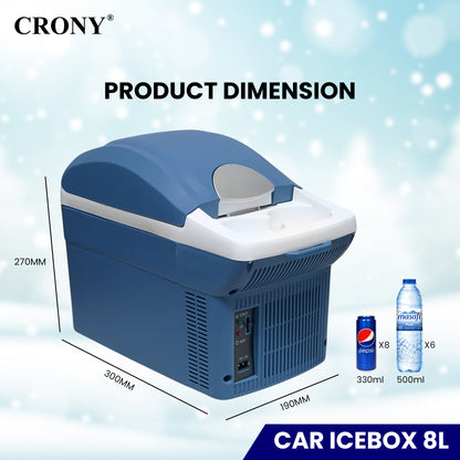 ثلاجة سيارة كروني 8 لتر منخفضة الضوضاء ثلاجات مدمجة صغيرة ثلاجة محمولة مبرد سيارة