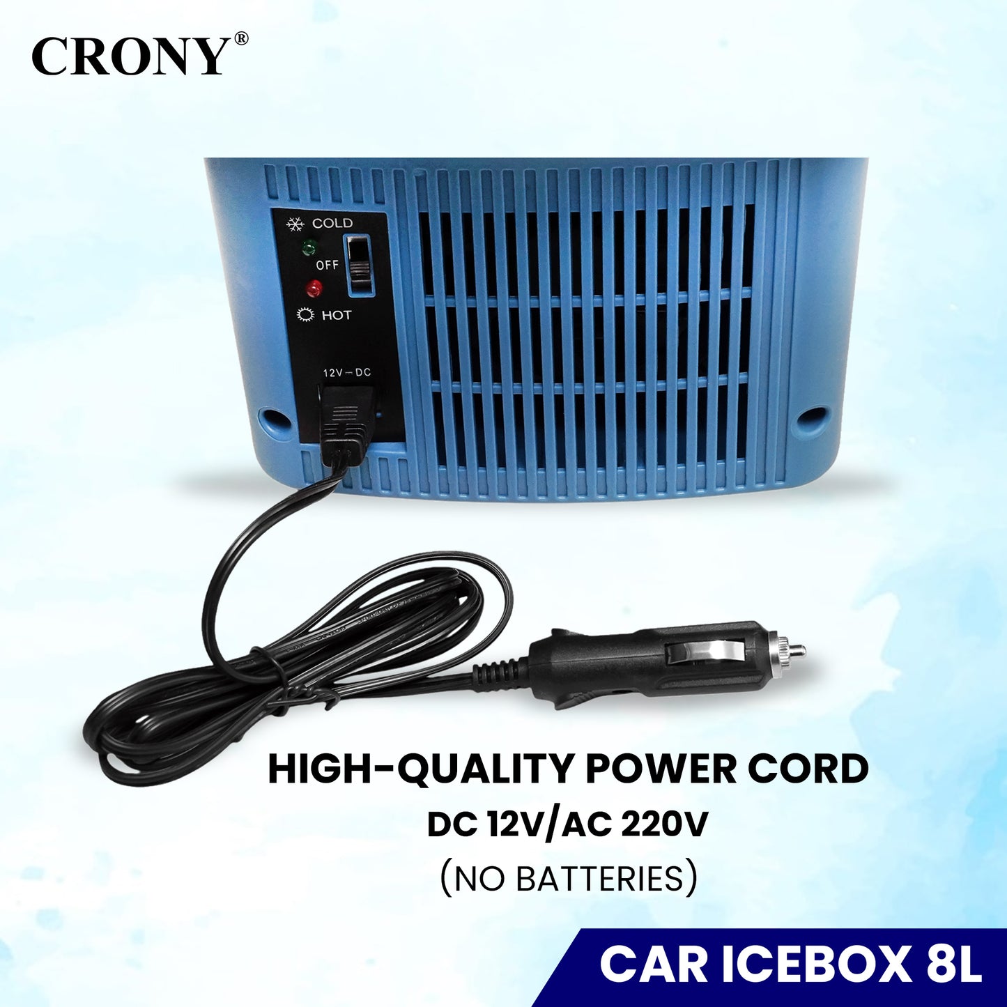 ثلاجة سيارة كروني 8 لتر منخفضة الضوضاء ثلاجات مدمجة صغيرة ثلاجة محمولة مبرد سيارة