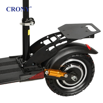 CRONY V10+ PRO Electric Scooter – 1500W Motor, 48V 13Ah Battery, Up to 68 KM/H Speed, 25–35 KM Range, 10-Inch Off-Road Tires, Front & Rear Suspension, Foldable Aluminum Frame, Triple LED Headlights, Bluetooth Speaker, Phone Holder & Rearview Mirrors