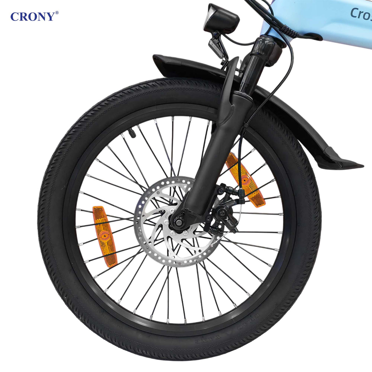 CRONY A20 Electric Bike, 350W Motor, 25–30 km/h Top Speed, 36V 9.6Ah Battery, 35–50 km Pure Electric Range, 80–100 km Assisted Range, 20-Inch Tires, Torque Sensor, Carbon Belt Drive, 2.4" IPS Color Display, Smart App, Foldable E-Bike