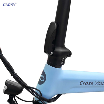 CRONY A20 Electric Bike, 350W Motor, 25–30 km/h Top Speed, 36V 9.6Ah Battery, 35–50 km Pure Electric Range, 80–100 km Assisted Range, 20-Inch Tires, Torque Sensor, Carbon Belt Drive, 2.4" IPS Color Display, Smart App, Foldable E-Bike