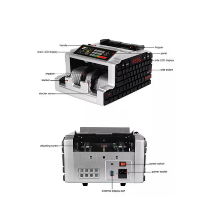 جهاز عد النقود CRONY للتحقق من الأوراق النقدية AL-6200T آلة عد العملات متعددة العملات عالية الجودة جهاز عد النقود والعملات