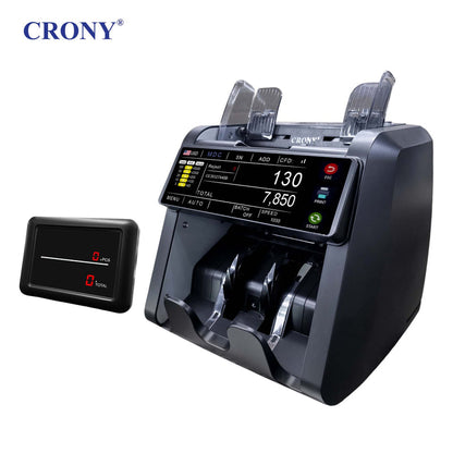 CRONY AL-930T Money Counting Machine is a high-performance banknote counter designed for fast, accurate, and reliable cash processing. With a counting speed of up to 1,200 notes per minute, it improves efficiency for banks