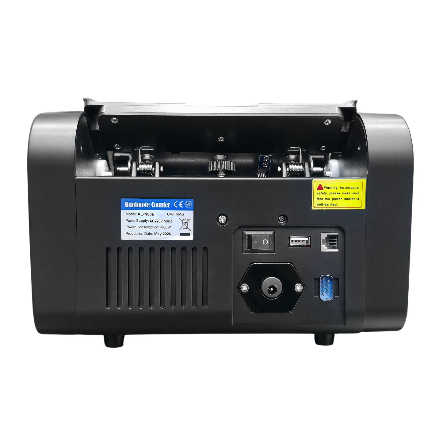 CRONY N66B Money Counting Machine with Rechargeable Battery, Professional Cash Counter, 3.5" TFT Display, 1000 Bills/Min, Automatic Currency Recognition, Mixed Denomination Counting, UV MG IR Counterfeit Detection, Business Use