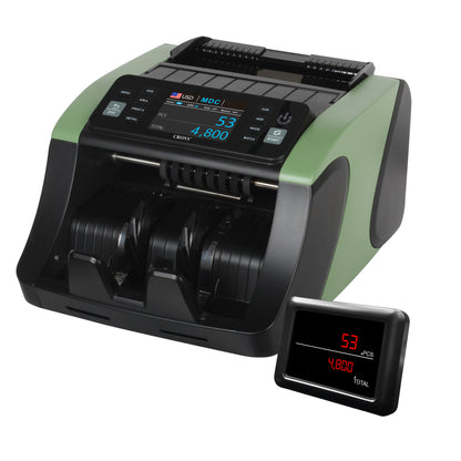 CRONY N66B Money Counting Machine with Rechargeable Battery, Professional Cash Counter, 3.5" TFT Display, 1000 Bills/Min, Automatic Currency Recognition, Mixed Denomination Counting, UV MG IR Counterfeit Detection, Business Use