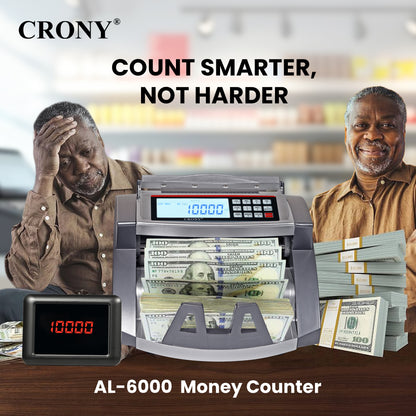 جهاز التحقق من الأوراق النقدية CRONY AL-6000 عداد نقود أوتوماتيكي آلة عد العملات
