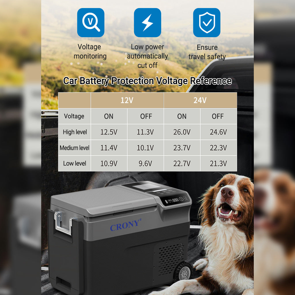 صانع ثلج CRONY B35IM ثلاجة بعجلات رافعة 38 لتر صانع ثلج محمول ومجمد