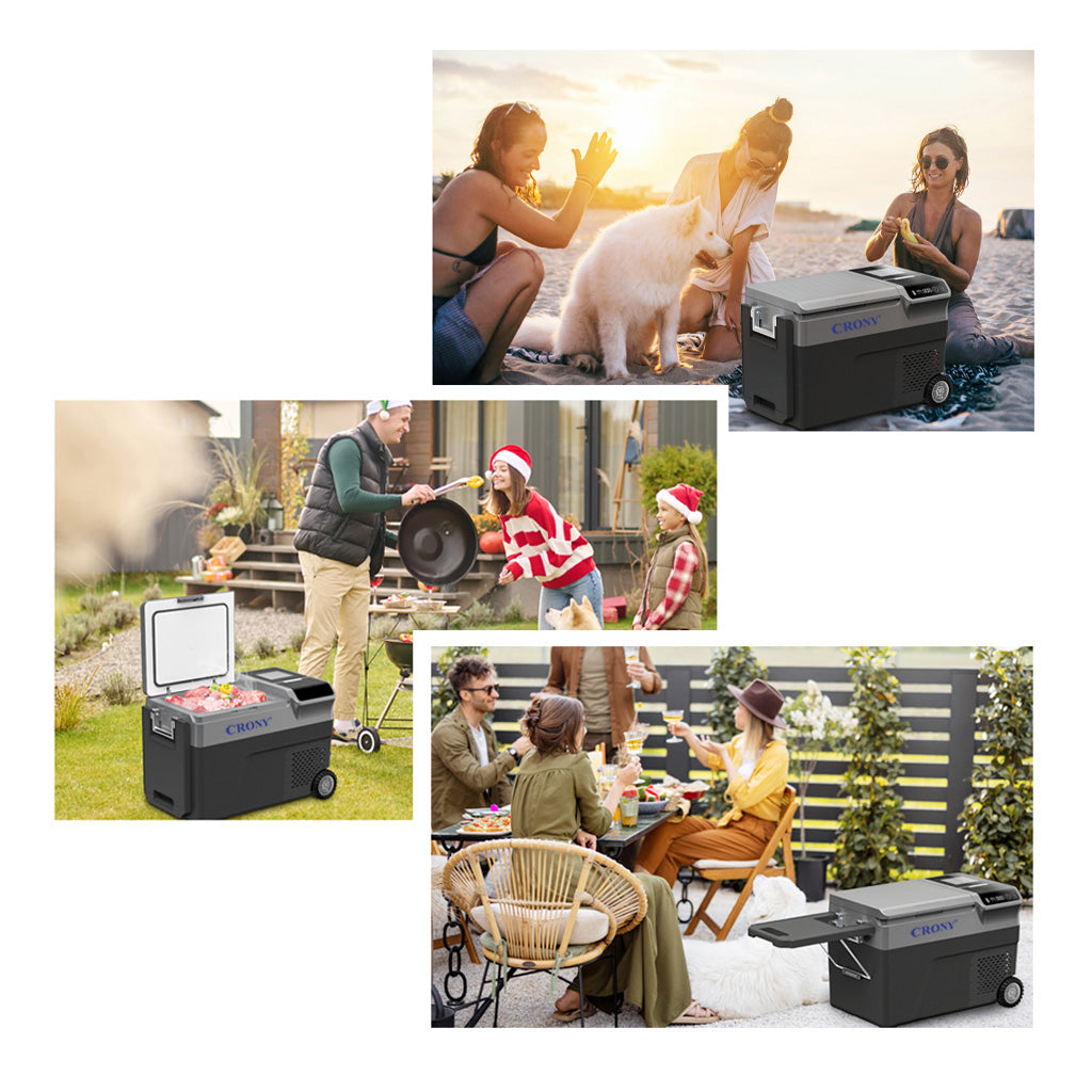 صانع ثلج CRONY B35IM ثلاجة بعجلات رافعة 38 لتر صانع ثلج محمول ومجمد