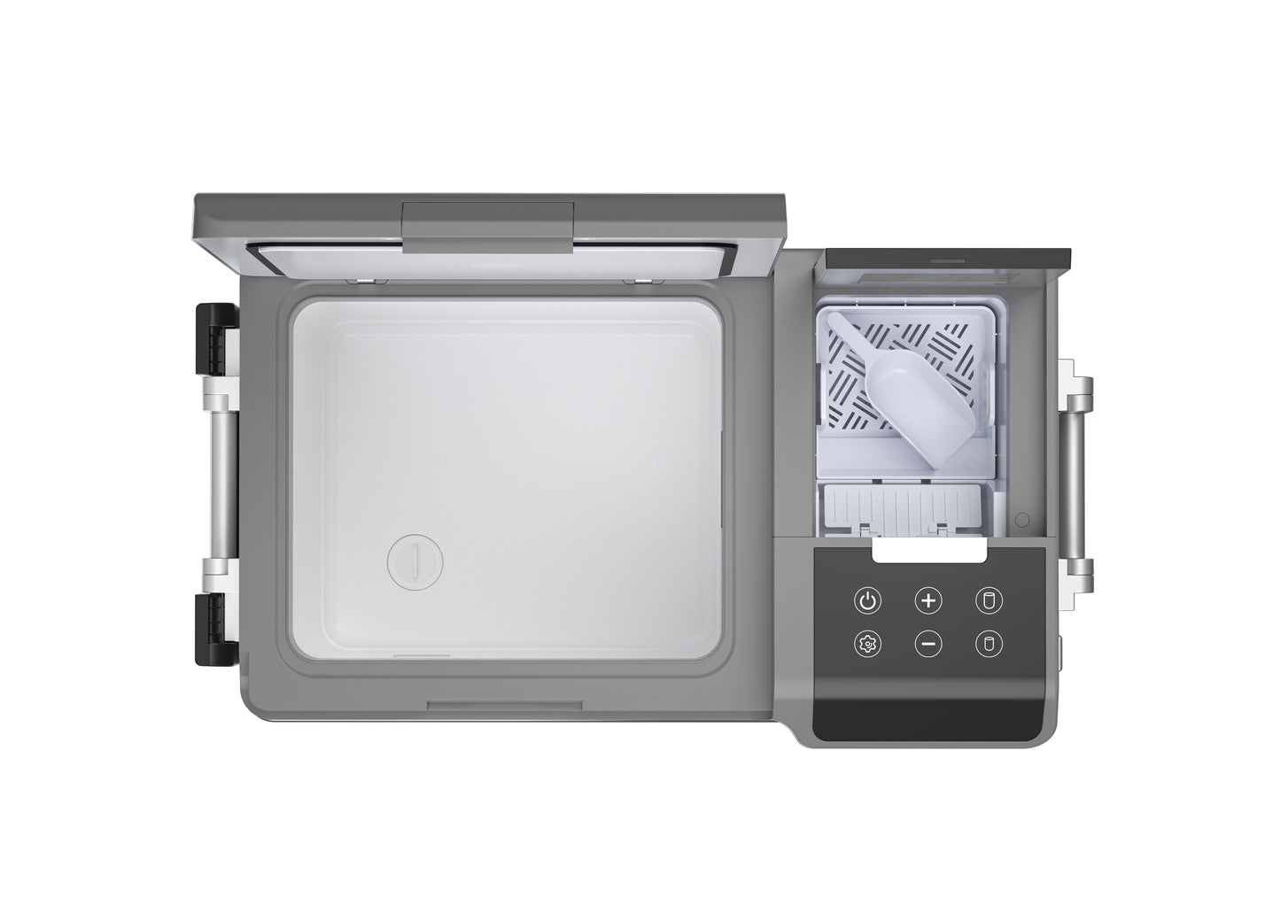 صانع ثلج CRONY B35IM ثلاجة بعجلات رافعة 38 لتر صانع ثلج محمول ومجمد