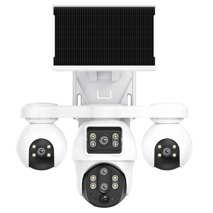 CRONY BP19DL V380 PRO 8MP 4G Solar Security Camera, 10X Zoom, 355° PTZ Outdoor CCTV Camera with 8000mAh Battery, AI Human Detection, Motion Tracking, Two-Way Audio, Night Vision, IP65 Waterproof