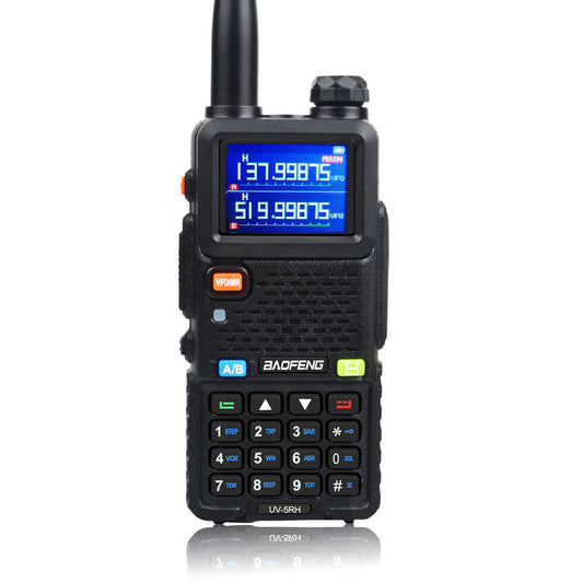 باوفينغ UV-5RH 7 واط UHF (400-480 ميجاهرتز) VHF (136-174 ميجاهرتز) ثلاثي النطاقات 999 قناة بحث التردد توقعات الطقس جهاز اتصال لاسلكي FM
