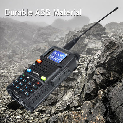 باوفينغ UV-5RH 7 واط UHF (400-480 ميجاهرتز) VHF (136-174 ميجاهرتز) ثلاثي النطاقات 999 قناة بحث التردد توقعات الطقس جهاز اتصال لاسلكي FM
