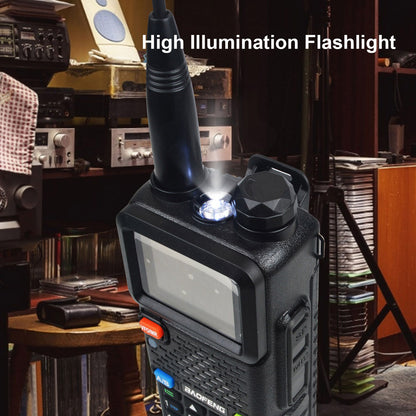 باوفينغ UV-5RH 7 واط UHF (400-480 ميجاهرتز) VHF (136-174 ميجاهرتز) ثلاثي النطاقات 999 قناة بحث التردد توقعات الطقس جهاز اتصال لاسلكي FM