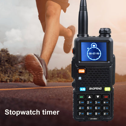 باوفينغ UV-5RH 7 واط UHF (400-480 ميجاهرتز) VHF (136-174 ميجاهرتز) ثلاثي النطاقات 999 قناة بحث التردد توقعات الطقس جهاز اتصال لاسلكي FM