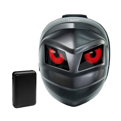 حقيبة ظهر عرض LED بتقنية نقل الماء لرجل الحديد كروني، حقيبة ظهر LED مطورة لرجل الحديد، حقيبة ظهر فارس بشاشة LED، حقيبة ظهر دراجة نارية، حقيبة سفر رائعة، حقيبة سكوتر -2