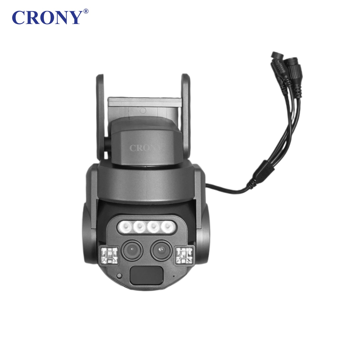 CRONY CM-Q820EM 6MP PTZ Wireless Security Camera, 2K Dual Lens, WiFi & Ethernet, 275° Pan 90° Tilt, Two-Way Audio, IR Night Vision, Motion & Human Detection, TF Card & Cloud Storage, Android & iOS App
