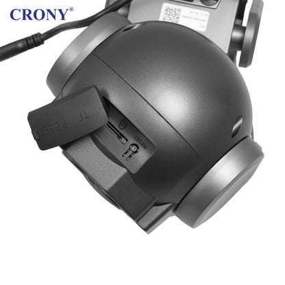 CRONY CM-Q820EM 6MP PTZ Wireless Security Camera, 2K Dual Lens, WiFi & Ethernet, 275° Pan 90° Tilt, Two-Way Audio, IR Night Vision, Motion & Human Detection, TF Card & Cloud Storage, Android & iOS App