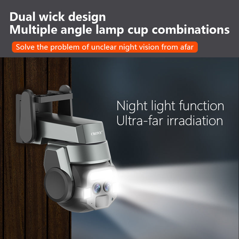 كاميرات مراقبة مزدوجة CRONY CM-Q820EM WIFI-6MP-10X (تطبيق carecamPro)