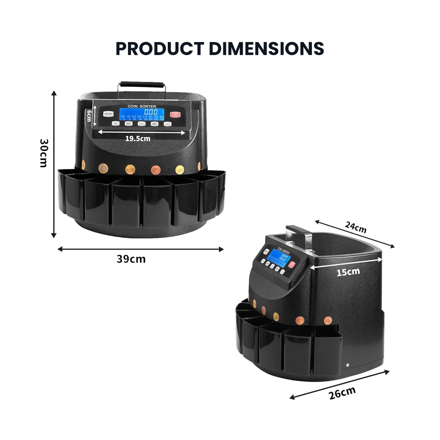 جهاز التحقق من الأوراق النقدية CRONY CN-550 جهاز عد النقود شاشة LCD جهاز فرز العملات جهاز تصدير عد النقود عداد النقود