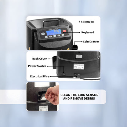 جهاز التحقق من الأوراق النقدية CRONY CN-550 جهاز عد النقود شاشة LCD جهاز فرز العملات جهاز تصدير عد النقود عداد النقود