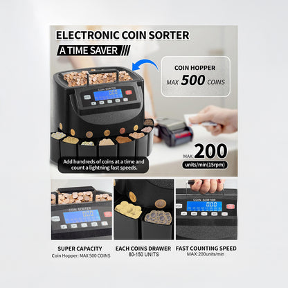 جهاز التحقق من الأوراق النقدية CRONY CN-550 جهاز عد النقود شاشة LCD جهاز فرز العملات جهاز تصدير عد النقود عداد النقود