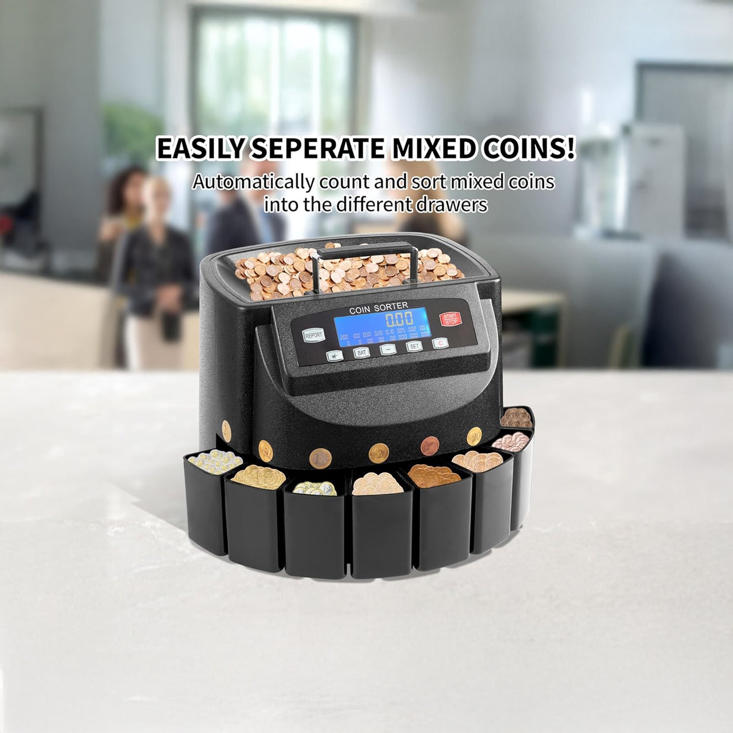 جهاز التحقق من الأوراق النقدية CRONY CN-550 جهاز عد النقود شاشة LCD جهاز فرز العملات جهاز تصدير عد النقود عداد النقود