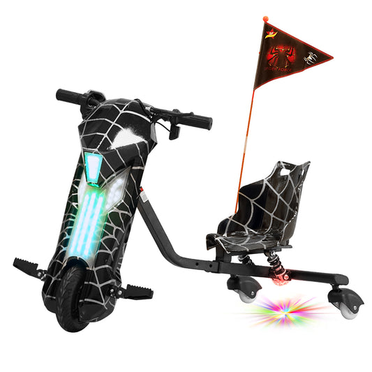 سيارة انزلاق من نوع V مقاس 8 إنش CRONY D02 جاهزة للقيادة بسرعة 18 كم/س، مع أضواء LED ومكبر صوت بلوتوث