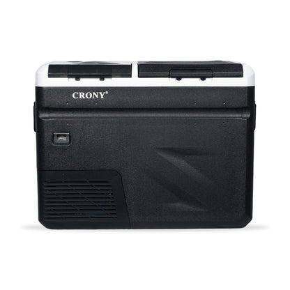 ثلاجة منزلية وسيارة CRONY IC36 بسعة 36 لتر مع ماكينة ثلج، فتاحة زجاجات، حامل أكواب، وحماية بطارية السيارة