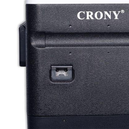 ثلاجة منزلية وسيارة CRONY IC36 بسعة 36 لتر مع ماكينة ثلج، فتاحة زجاجات، حامل أكواب، وحماية بطارية السيارة