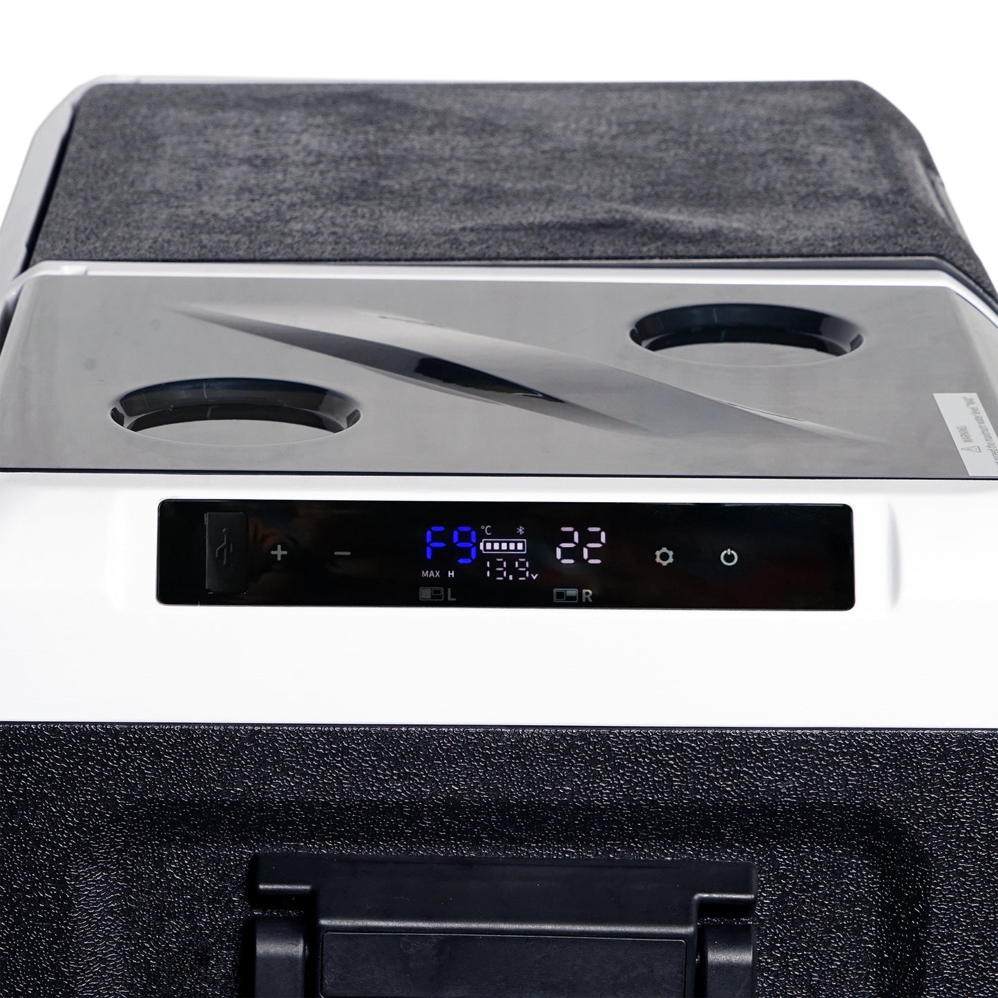 ثلاجة منزلية وسيارة CRONY IC36 بسعة 36 لتر مع ماكينة ثلج، فتاحة زجاجات، حامل أكواب، وحماية بطارية السيارة