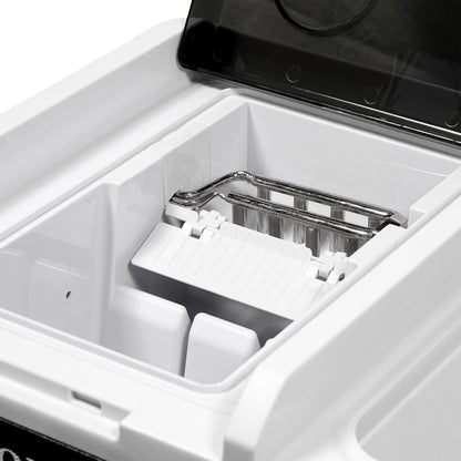 ثلاجة منزلية وسيارة CRONY IC36 بسعة 36 لتر مع ماكينة ثلج، فتاحة زجاجات، حامل أكواب، وحماية بطارية السيارة