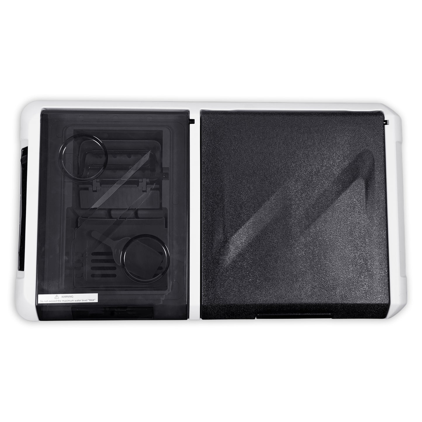 ثلاجة منزلية وسيارة CRONY IC36 بسعة 36 لتر مع ماكينة ثلج، فتاحة زجاجات، حامل أكواب، وحماية بطارية السيارة