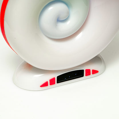 مصباح طاولة حلزون البحر كروني مع مكبر صوت بلوتوث وساعة